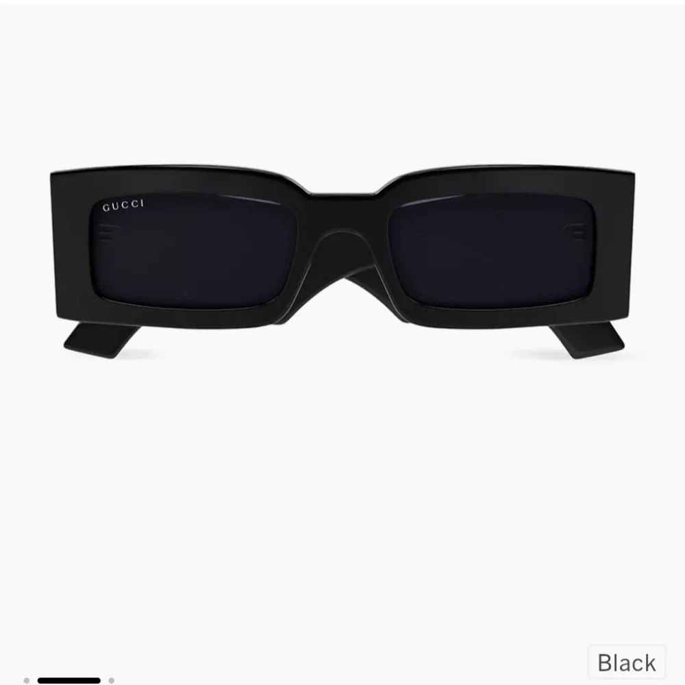 Authentic Gucci Black Rectangular Sunglasses